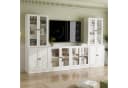 VOWNER TV-Schrank Set Weiß 280 cm mit Glastüren Bild 3