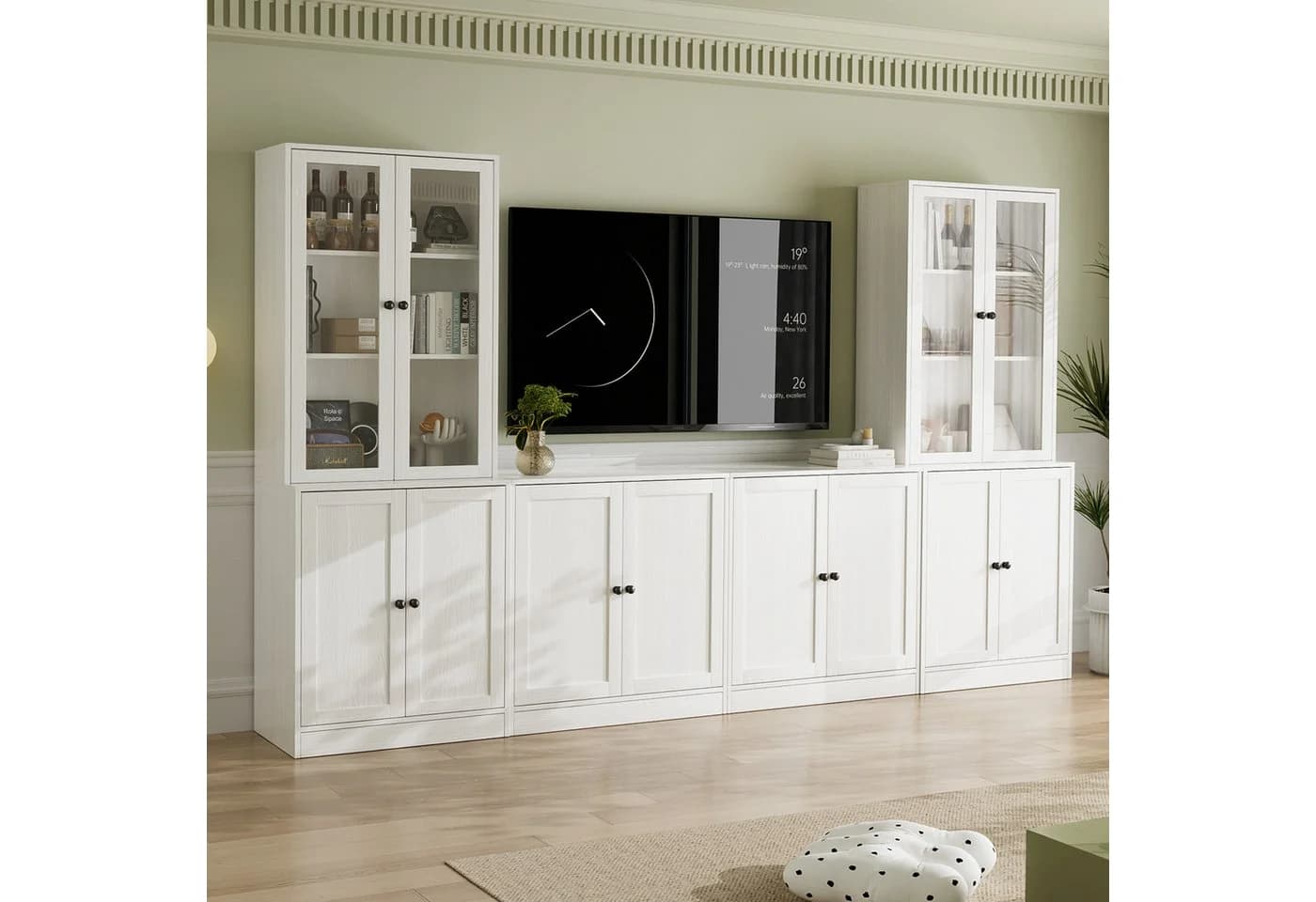 VOWNER TV-Schrank mit Bücherregalen für Fernseher bis 70 Zoll - Bild 3