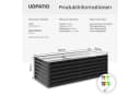UDPATIO Hochbeet Metall 2er-Set Schwarz/Grau Verzinkter Stahl Bild 1