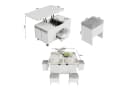 VOWNER Couchtisch mit klappbarer Tischplatte 4-in-1 Multifunktions Wohnzimmertisch Bild 1