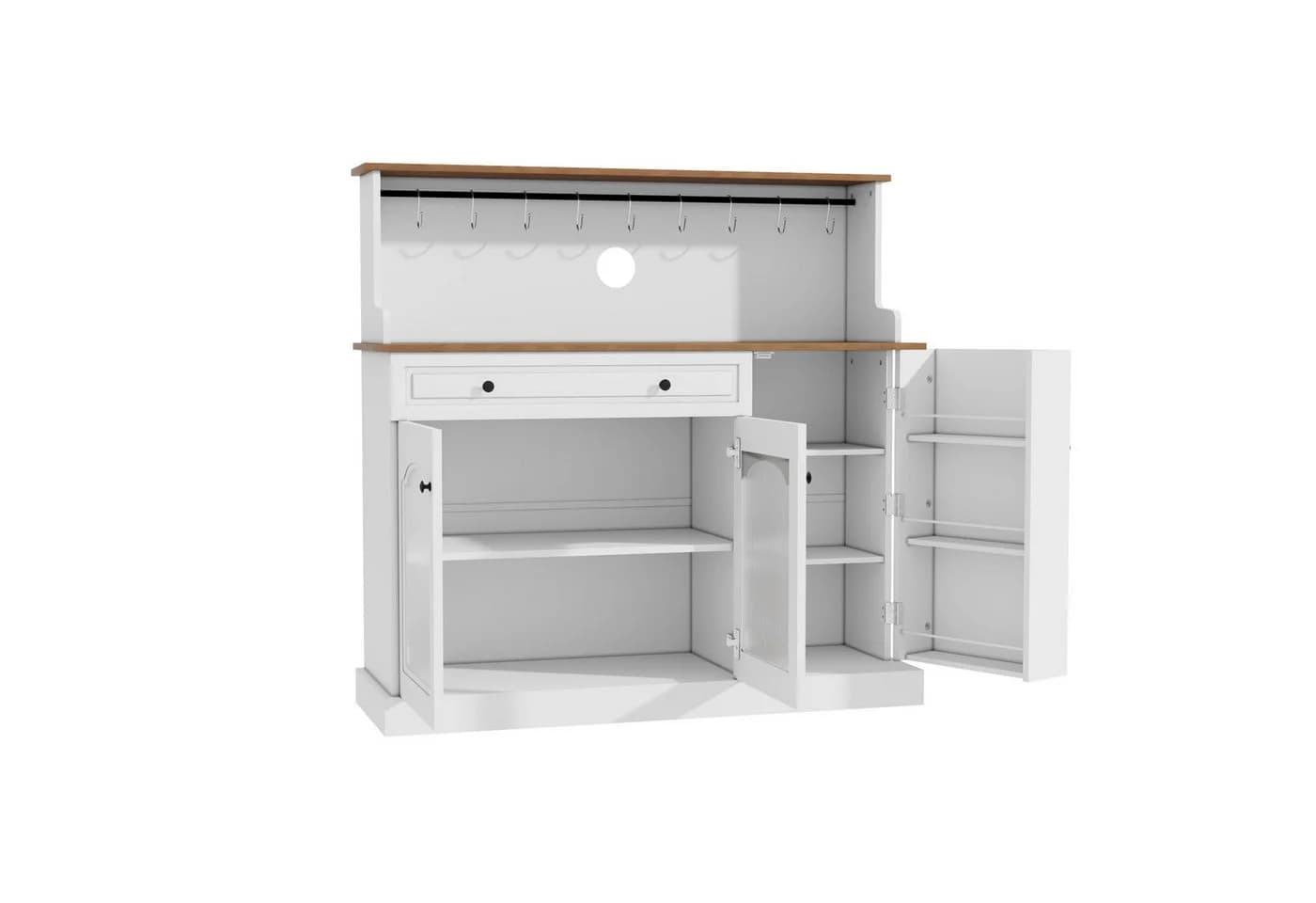 HOLTICO Sideboard Küchenschrank Weiß mit Arbeitsplatte - Bild 3