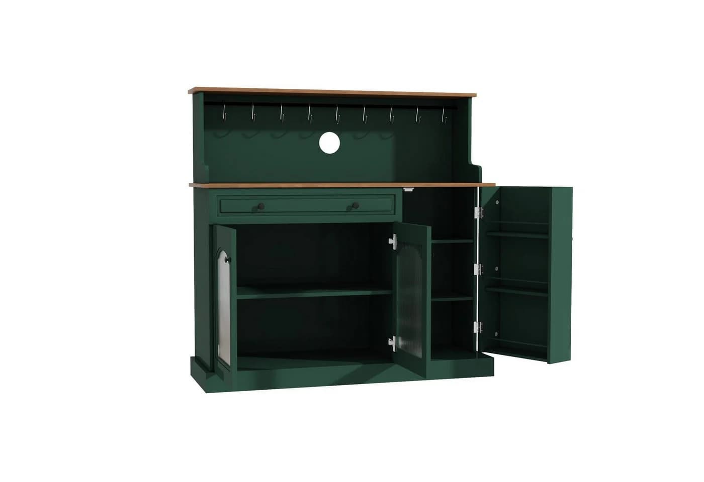 HOLTICO Sideboard Küchenschrank Grün mit Arbeitsplatte - Bild 3