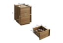 Wildhome Nachttisch Eichenholz-Optik 2 Schubladen Modern Bild 1