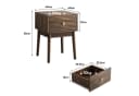 Wildhome Nachttisch Walnuss mit Schublade Modern Bild 1