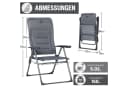 TIMBER RIDGE Klappstuhl Campingstuhl Grau 150kg Belastbar Bild 3