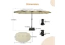 VOWNER Markise mit Sockel und Crank-System Beige Bild 1