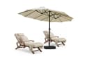 VOWNER Markise mit Sockel und Crank-System Beige Bild 2
