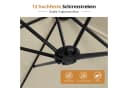 VOWNER Markise mit Sockel und Crank-System Beige Bild 5