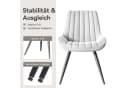 HawthyHome Esszimmerstuhl 2er-Set Schwarz Beige Grau Braun Bild 5