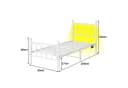 HOMERECOMMEND Metallbett Schwarz mit LED-Beleuchtung und Lattenrost Bild 1