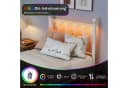 HOMERECOMMEND Metallbett Schwarz mit LED-Beleuchtung und Lattenrost Bild 5