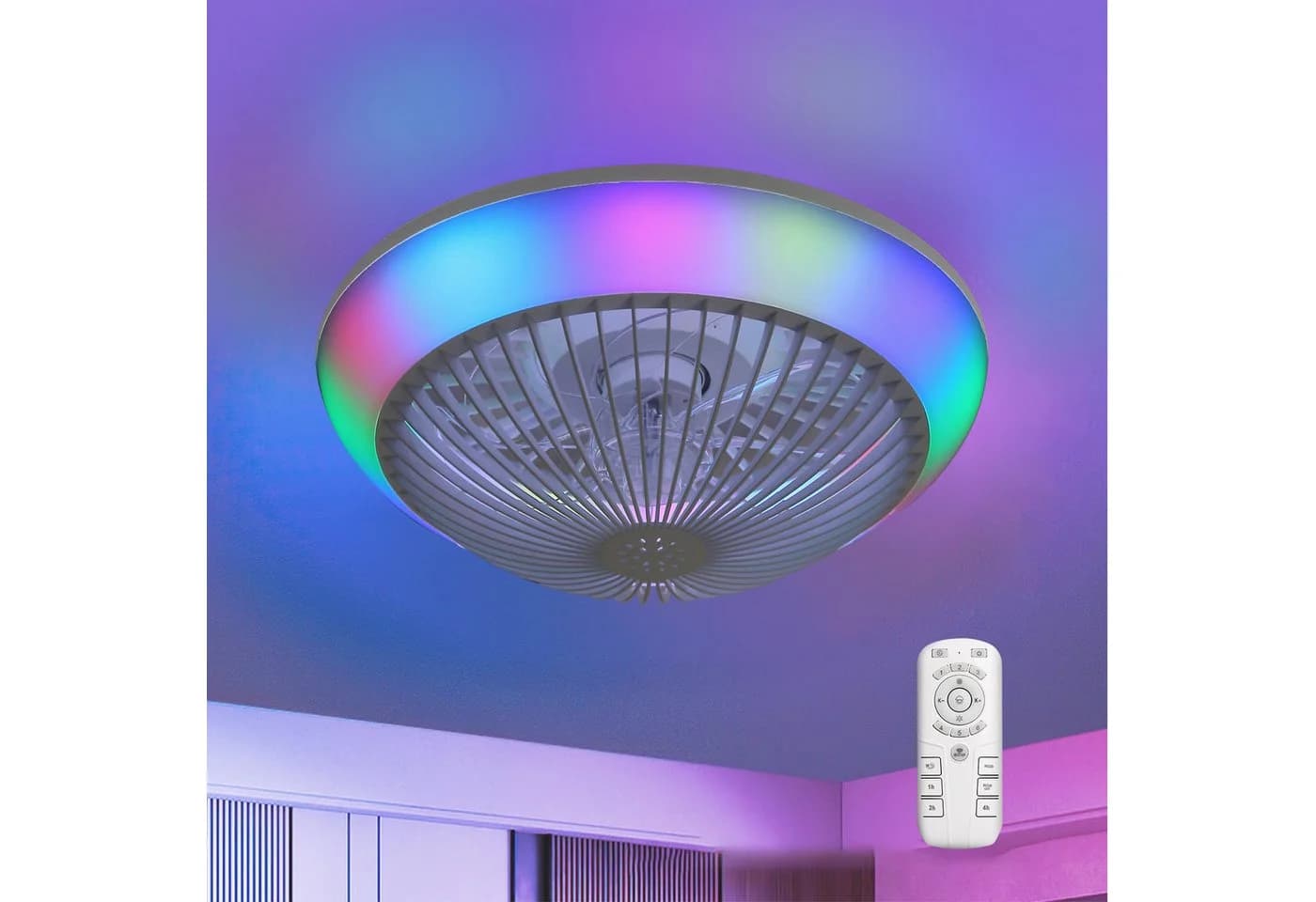 Sofucor Deckenventilator mit RGB-LED & 7 Flügeln - Bild 3