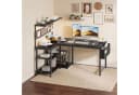 YOUDENOVA Gamingtisch L-Form Schwarz mit LED & Steckdose Bild 4
