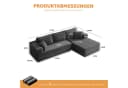 LITBIRD Modulares Ecksofa Grau mit Schlaffunktion Bild 1