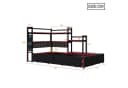Ulife Bettgestell Gaming Style Schwarz mit LED, USB & 3 Schubladen Bild 1