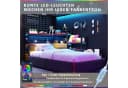 Ulife Bettgestell Gaming Style Schwarz mit LED, USB & 3 Schubladen Bild 5