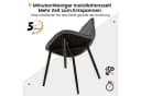 YOUDENOVA Esszimmerstuhl 4er-Set Samtbezug Metallbeine Cremeweiß Bild 5
