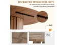 GrandCA HOME Runder Esstisch Modern Braun MDF Bild 5