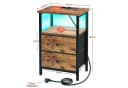 AMHANCIBLE Nachttisch mit LED, USB & Steckdosen Bild 1