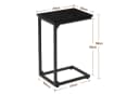 AMHANCIBLE Beistelltisch 2er Set Schwarz/Braun C-förmig Bild 1
