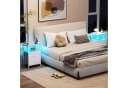 AMHANCIBLE Nachttisch 2er-Set mit Ladestation & LED-Beleuchtung Bild 4