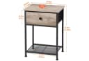 AMHANCIBLE Nachttisch 2er-Set Industriestil Grau Metallrahmen Bild 1
