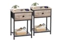 AMHANCIBLE Nachttisch 2er-Set Industriestil Grau Metallrahmen Bild 2