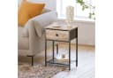 AMHANCIBLE Nachttisch 2er-Set Industriestil Grau Metallrahmen Bild 5