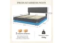 TavilaEcon Boxspringbett Grau mit LED-Beleuchtung und USB-C Bild 4