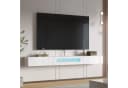 radelldar TV-Schrank Lowboard 200cm Weiß Hochglanz LED Bild 2