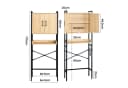 Karlhome Badregal Eiche Holzwerkstoff Metall Verstellbar Bild 1
