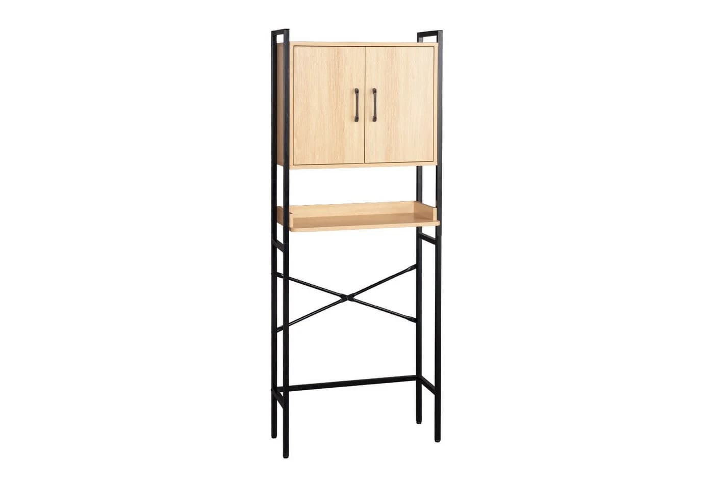 Karlhome Badregal Eiche Holzwerkstoff Metall Verstellbar - Bild 3