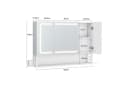 MSMASK Spiegelschrank mit LED-Beleuchtung und Steckdose Bild 1