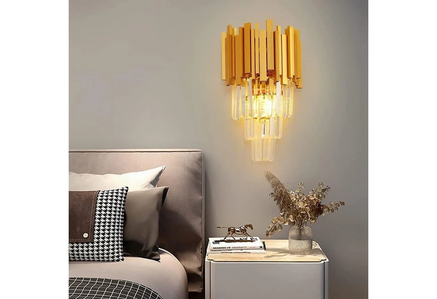 RRBEST Kronleuchter Kristall Leuchte E14 Gold - Bild 2
