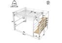 TavilaEcon Hochbett Metallbett weiß mit LED-Lichtleiste und Stufen-Ablageregal Bild 4