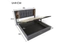 TavilaEcon Boxspringbett mit USB-C und Stauraum grau Bild 3