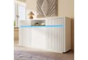 TavilaEcon Sideboard Weiß mit LED-Beleuchtung Bild 3