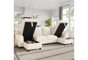 Ulife Ecksofa U-Form Beige Grau Chenille Stauraum Bild 4