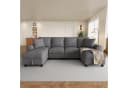 Ulife Ecksofa U-Form Beige Grau Chenille Stauraum Bild 2