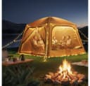 Meulbaty Aufblasbares Zelt Camping Pavillon Beige mit Luftpumpe Bild 3