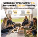 Meulbaty Aufblasbares Zelt Camping Pavillon Beige mit Luftpumpe Bild 4