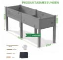 Meulbaty Hochbeet aus massivem Kiefernholz grau Bild 1