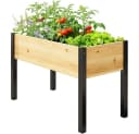 Meulbaty Hochbeet Massivholz mit Metallbeinen 80 cm Bild 2