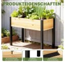 Meulbaty Hochbeet Massivholz mit Metallbeinen 80 cm Bild 4