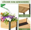 Meulbaty Hochbeet Massivholz mit Metallbeinen 80 cm Bild 5