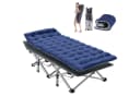 Meulbaty Klappbett Campingbett mit Matratze & Seitentasche Blau Bild 2