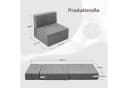 Meulbaty Klappmatratze 15,2 cm Grau Cord Dreifach Klappbar Bild 1