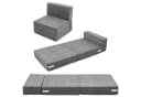 Meulbaty Klappmatratze 15,2 cm Grau Cord Dreifach Klappbar Bild 2