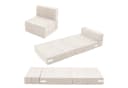 Meulbaty Klappmatratze 15,2 cm Cord Beige Dreifach Klappbar Bild 2