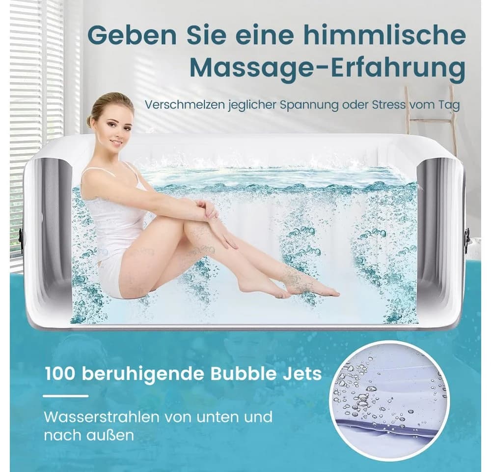 Meulbaty Aufblasbarer Whirlpool für 2 Personen mit 90 Massagedüsen - Bild 3